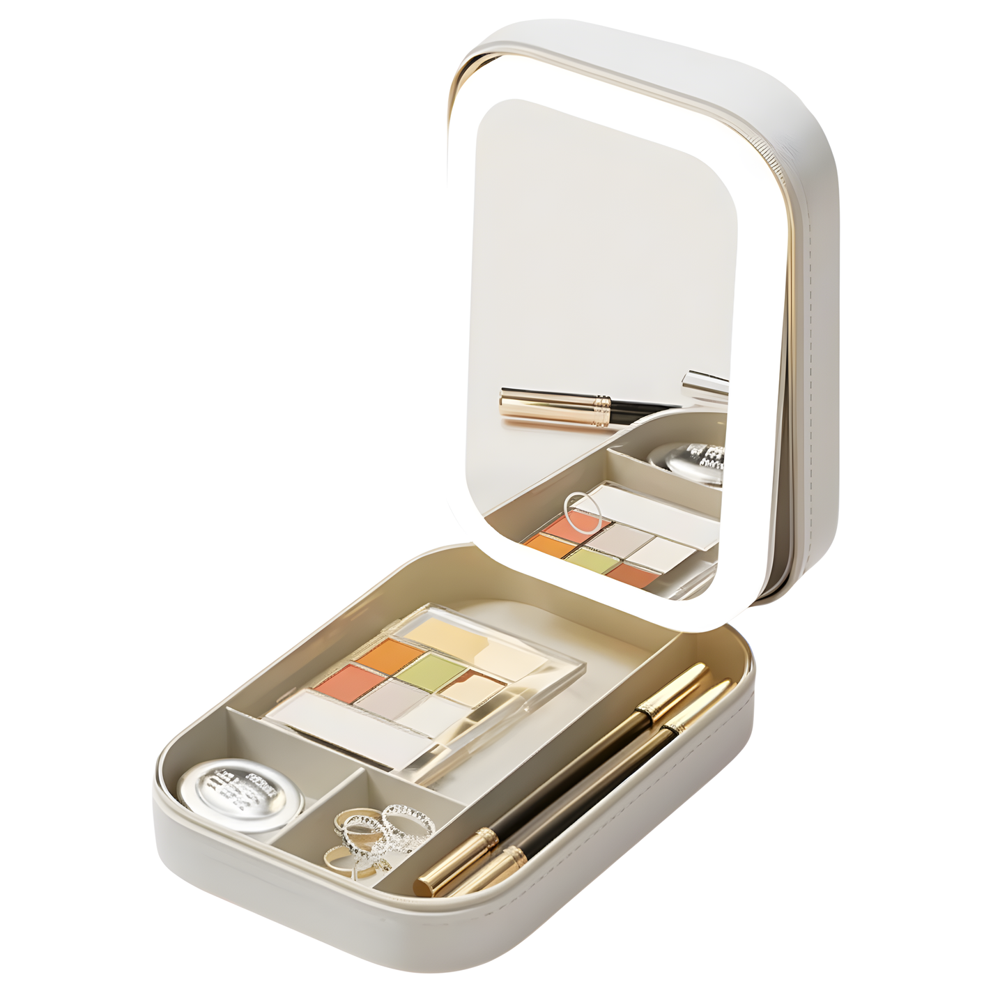 Espejo de Maquillaje Portátil con Luz
