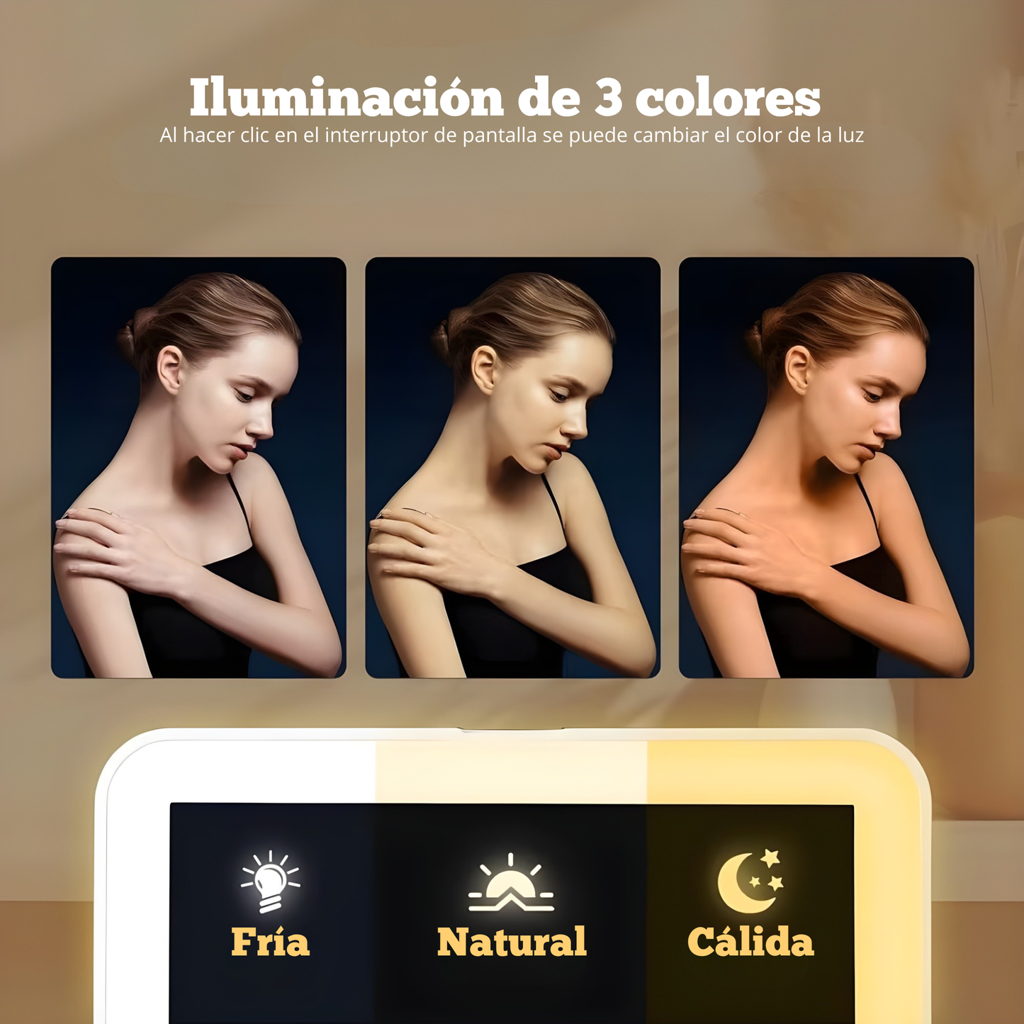 Espejo de Maquillaje Portátil con Luz